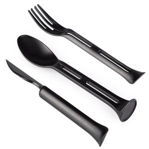 Evolite Set kašika, viljuška i nož Combo Cutlery, Crna