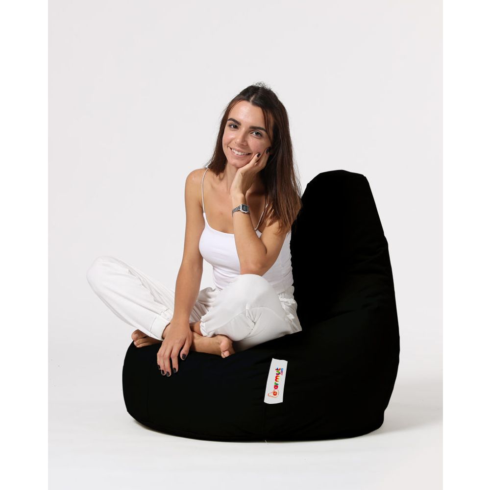 Drop L - Crni Crni Baštenski Bean Bag slika 1
