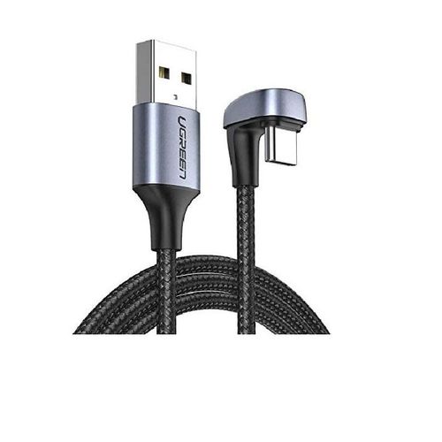 Kabel UGREEN, USB-C (M) na USB 2.0 A (M), 3A, kutni 180°, crni, 1m slika 1