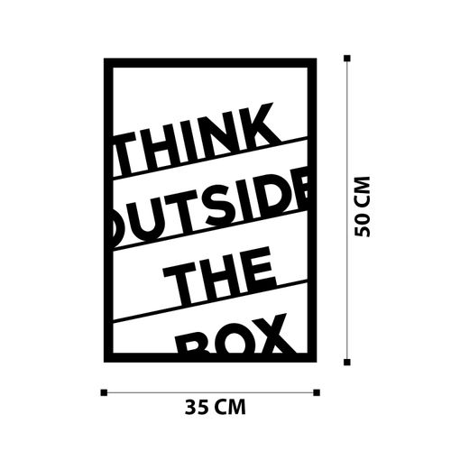 Wallity Metalna zidna dekoracija Think Outside The Box Metal Decor slika 6