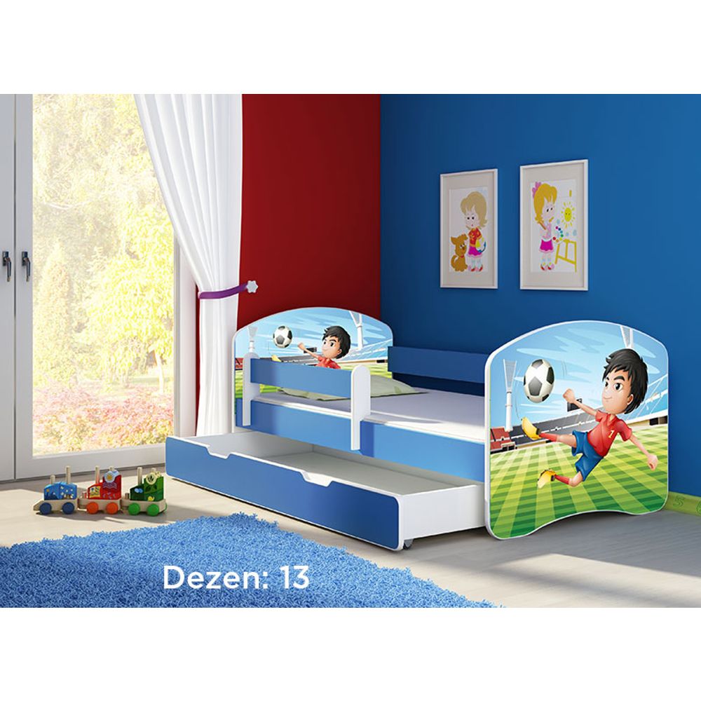 ACMA Dječiji krevet Acma II sa ladicom Blue - 140x70cm - Dezen 13 slika 2