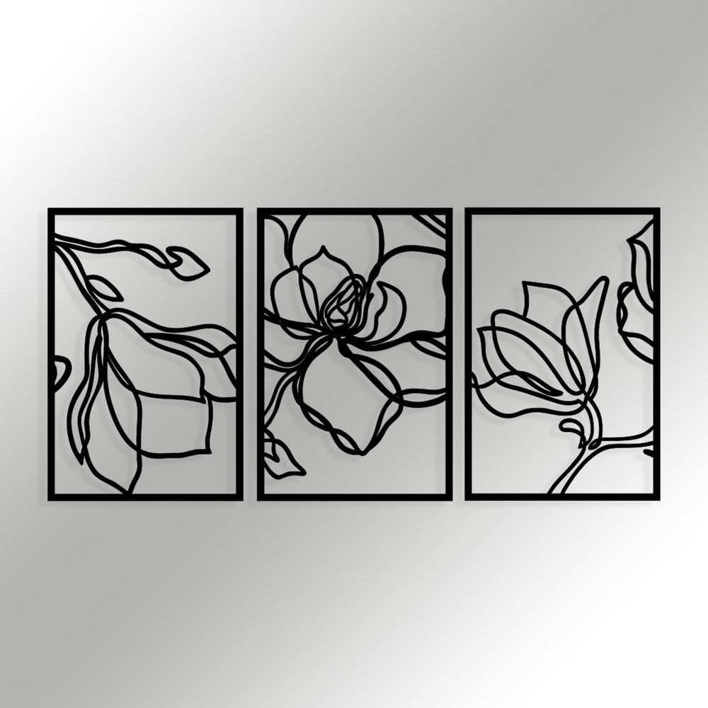 Decorative metal wall accessory Adda, colour: black slika 5