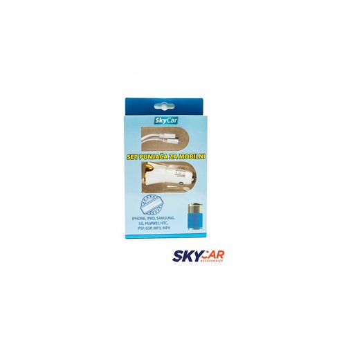 SkyCar Punjač za mobilni 12V 3 Adapter usb +iphone slika 1