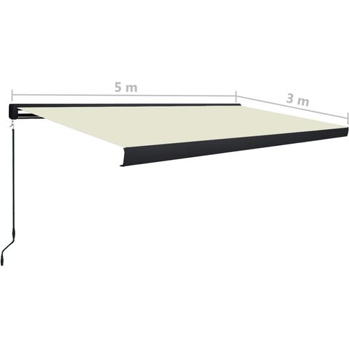 Kazetna tenda na ručno uvlačenje 500 x 300 cm krem slika 28