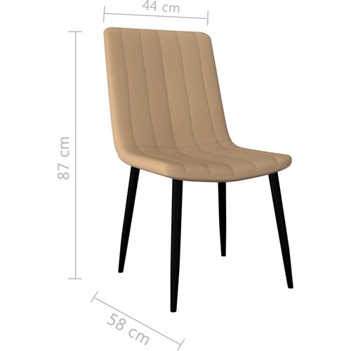 Blagovaonske stolice od umjetne kože 6 kom krem slika 14