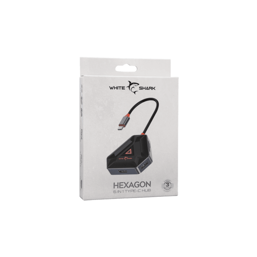 WHITE SHARK USB-C Hub HEXAGON 6u1 slika 2