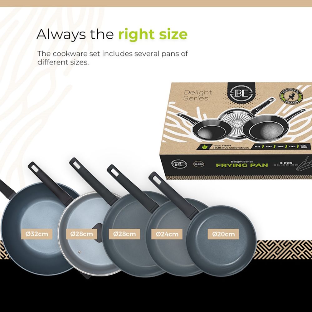 BE Living Set 5 tava Delight Black slika 8