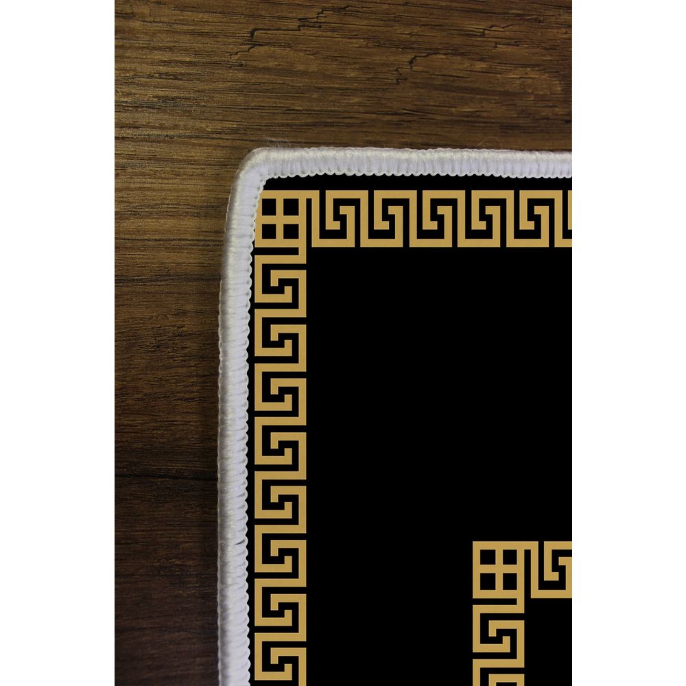 Crni hodnički tepih W871 (80 x 150 cm) slika 3