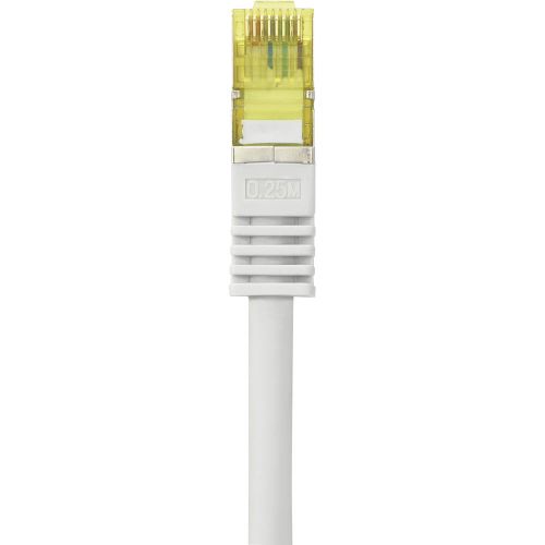 Renkforce RF-4149858 RJ45 mrežni kabel, Patch kabel cat 6a (sirovi kabel cat 7) S/FTP 0.25 m siva sa zaštitom za nosić, vatrostalan 1 St. slika 2