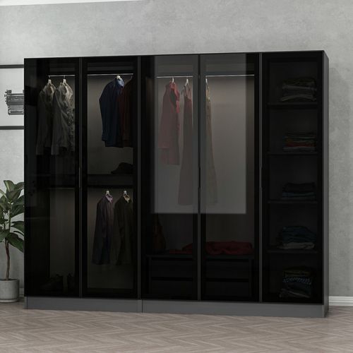 Kale - 6652 Anthracite
Black Wardrobe slika 3