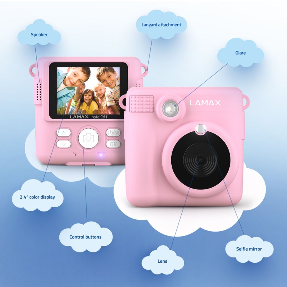 LAMAX InstaKid1 dječji fotoaparat roza slika 4