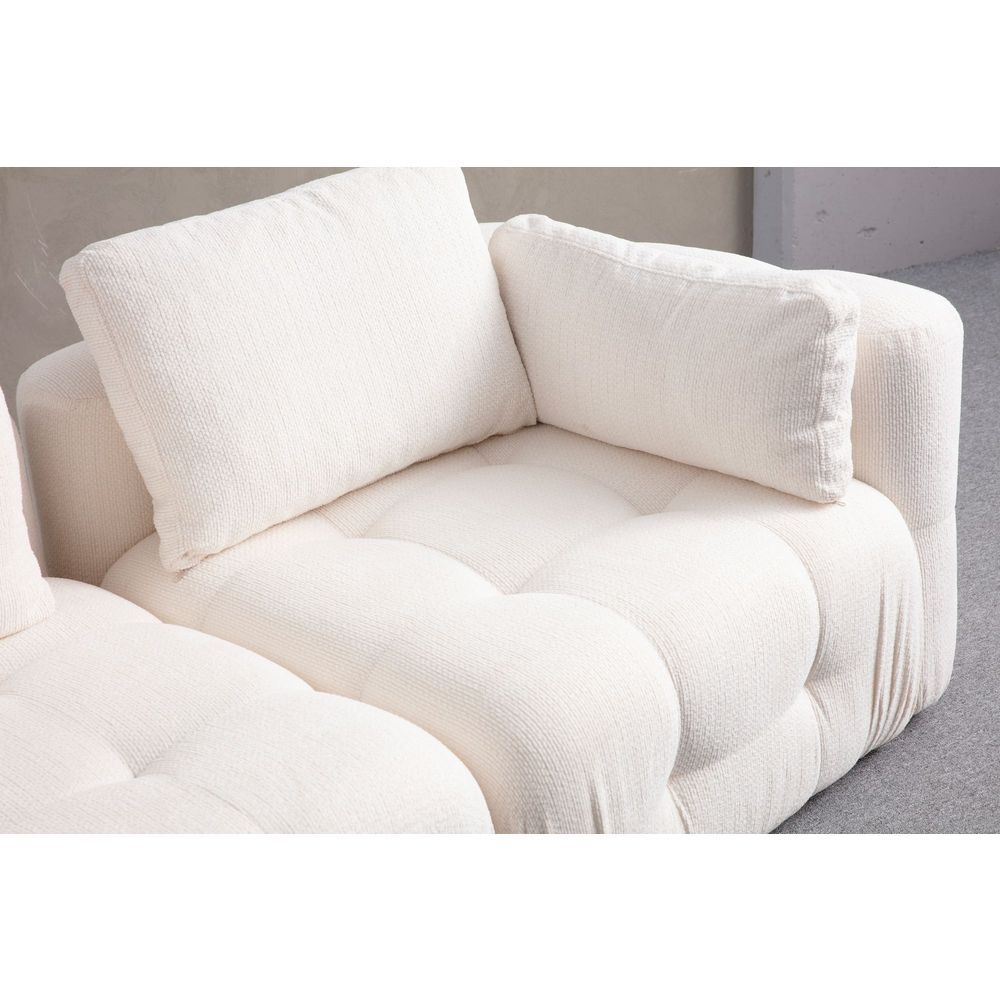 Amaris 3-sjedalna sofa - Bijela slika 4