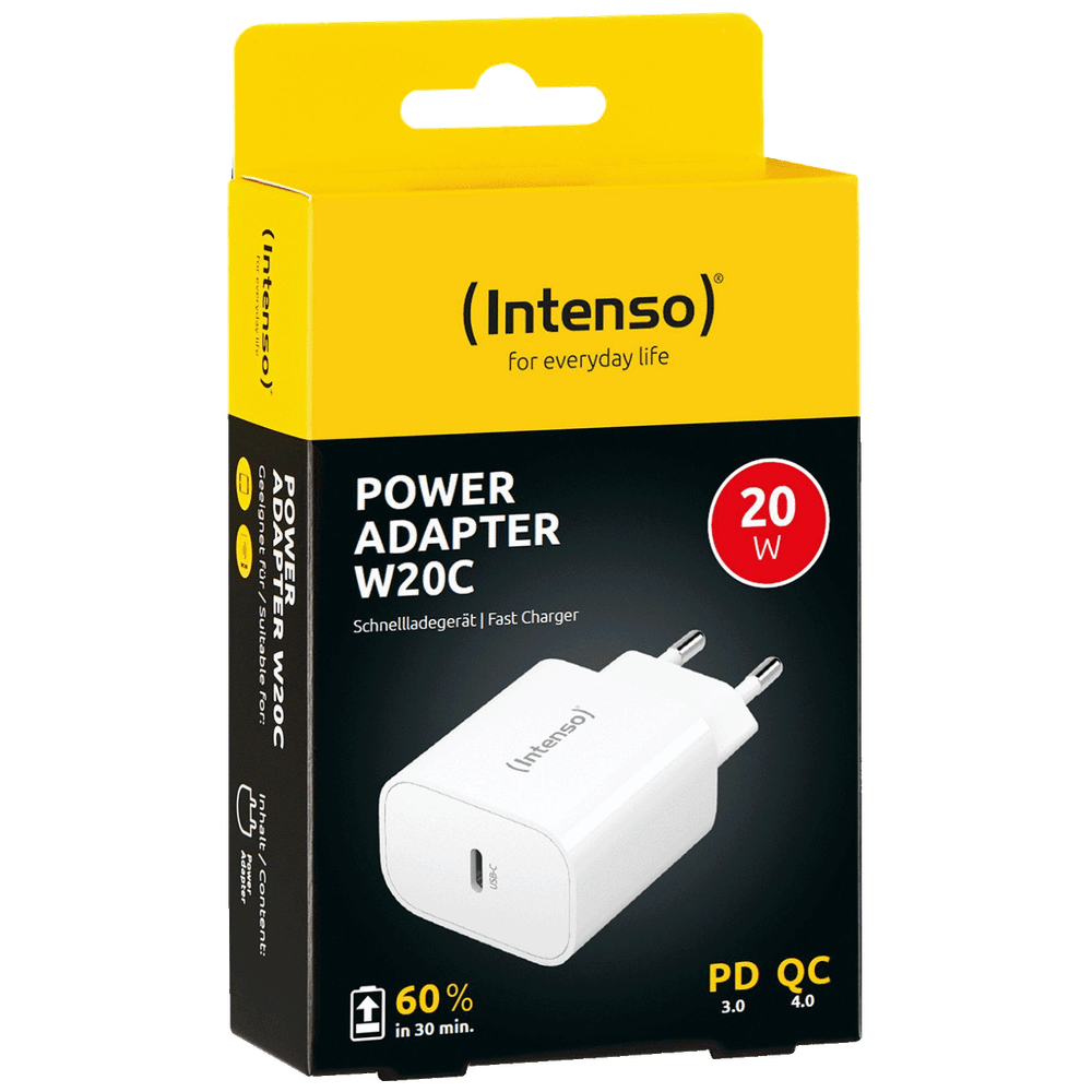 (Intenso) Punjač kučni, brzi, USB-C, 3A, 20W - Power Adapter W20C slika 1