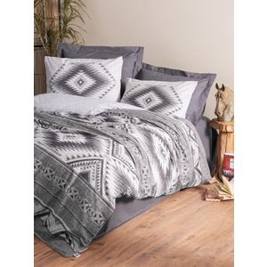 Delos - Anthracite Anthracite
White Ranforce Double Quilt Cover Set