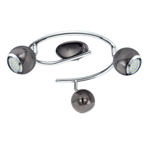 Eglo Bimeda reflektor/3, led, gu10, 3x3w, 3x240lm, nikl crni/krom  slika 1