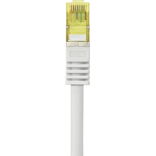Renkforce RF-4149861 RJ45 mrežni kabel, Patch kabel cat 6a (sirovi kabel cat 7) S/FTP 0.50 m siva sa zaštitom za nosić, vatrostalan 1 St. slika 3