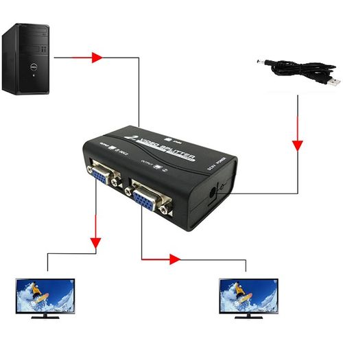 VGA spliter 1/2 2 porta V-SP112 aktivni slika 1