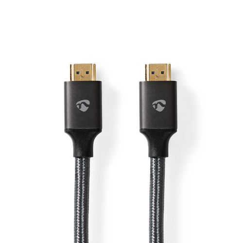 Kabel NEDIS CVTB35000GY50, HDMI (M) na HDMI (M), crni, 5m, 8K@60Hz, eARC, ethernet slika 1