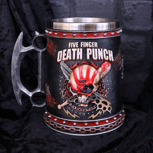 NEMESIS NOW FIVE FINGER DEATH PUNCH TANKARD 15CM slika 7