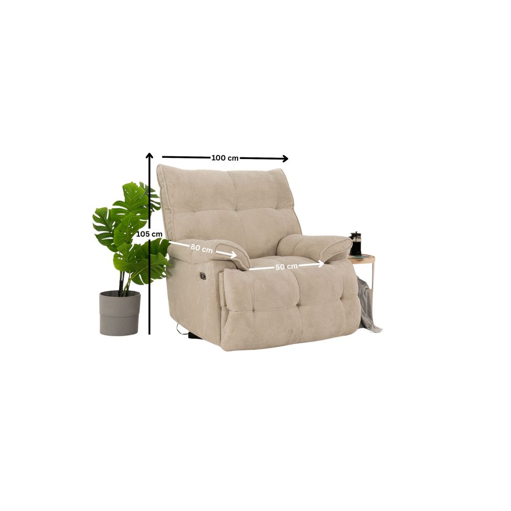 Električni Relax Fotelja - Krem Boja slika 9