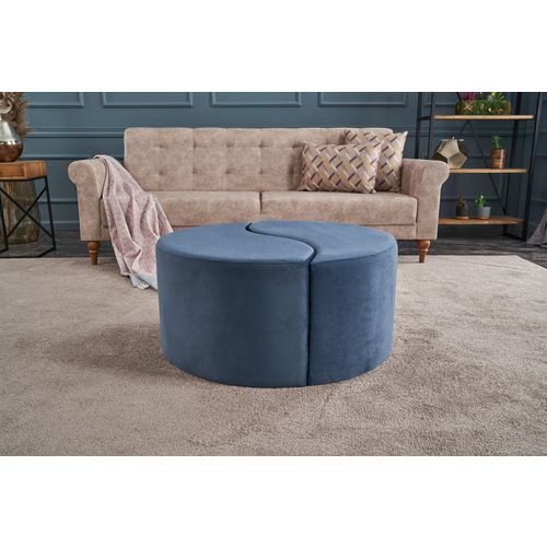 Atelier Del Sofa Tabure, Plava, Alis Puf - Blue slika 2