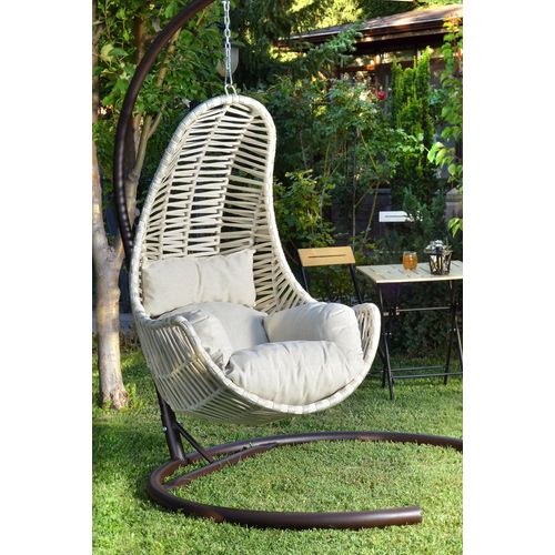 Kule - Cream Cream Garden Single Swing Chair slika 4