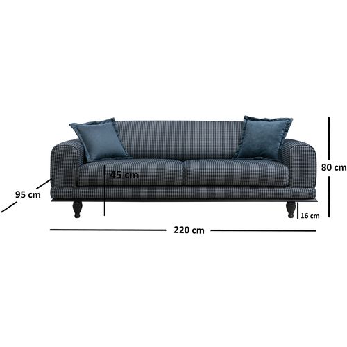 Atelier Del Sofa Trosjed na razvlačenje ARREDO plavi, Arredo Crowbar - Navy Blue slika 5