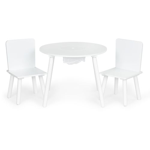 EcoToys WH135 bijeli set dječji stol sa stolicama 2 komada slika 3