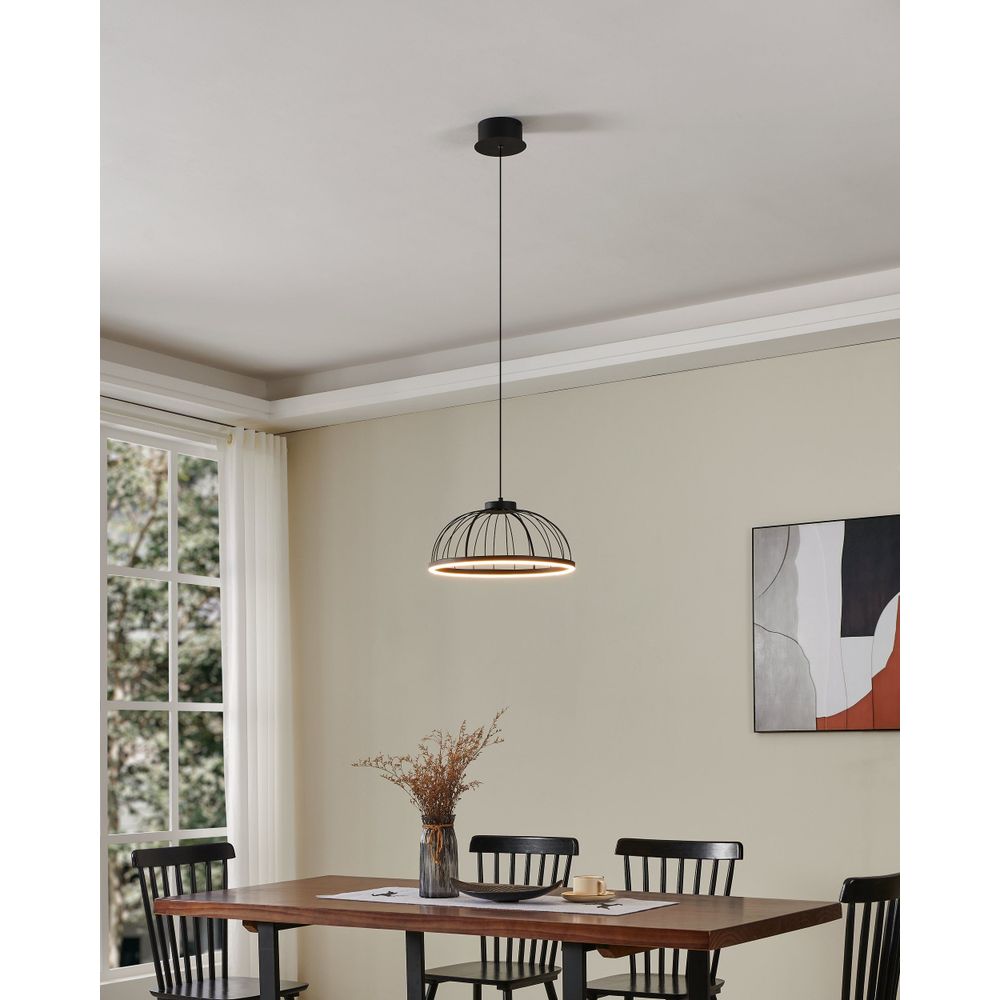 Eglo viseća lampa bogotenillo led 22w 3000k 2750lm crno/bijelo v:1200mm o400mm slika 2