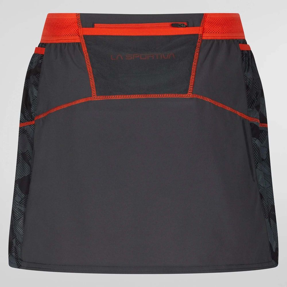 La Sportiva Suknja za trčanje Auster Carbon/Cherry Tomato slika 2