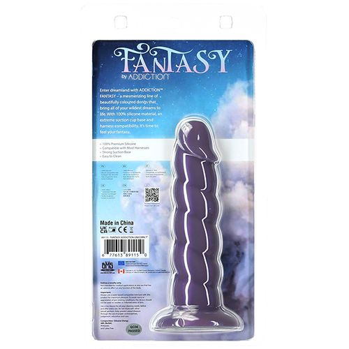 Dildo Addiction - Fantasy, 18 cm, tamno ljubičasti slika 5