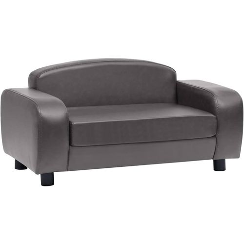 Sofa za pse siva 80 x 50 x 40 cm od umjetne kože slika 16