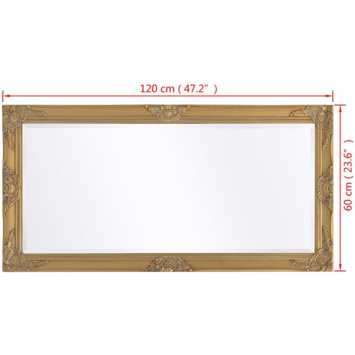 Zidno Ogledalo Barokni stil 120x60 cm boja zlata slika 34
