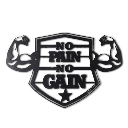 Wallity Metalna zidna dekoracija, No Pain No Gain slika 2