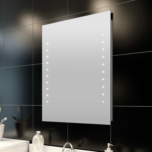 Zidno ogledalo za kupaonicu s LED svjetlom 50 x 60 cm (D x Š) slika 12