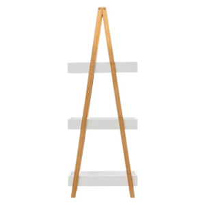 Five stalak sa 3 police Natureo, 30 x 18 x 82 cm, MDF, bijeli