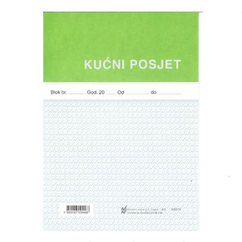 III-1-80 KUĆNI POSJET; Blok 100 listova, 14,5 x 19 cm slika 1