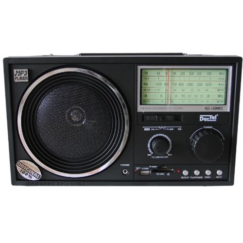 Dartel radio FM, MW, SW, analogni, AC ili klasične baterije, crni RD-140MP3 slika 4