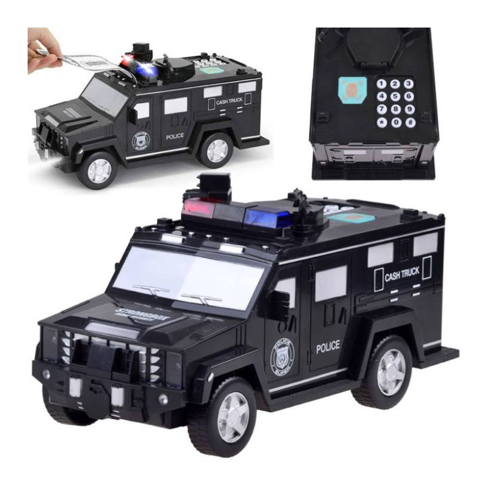 Kasica prasica policijski auto, crni slika 1
