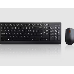 Tastatura+miš LENOVO 300 žićni set US 103P crna