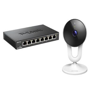 D-Link 8‑Port neupravljiv Switch DGS-108/E + WI-FI Kamera