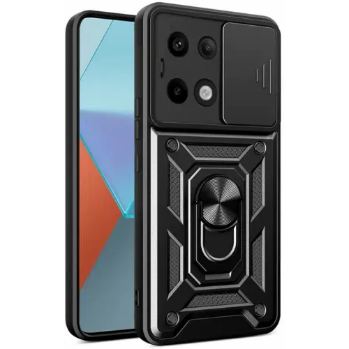 Techsuit – serija CamShield zaštitna maskica za Xiaomi Redmi Note 13 Pro 5G / Poco X6 - crna slika 1