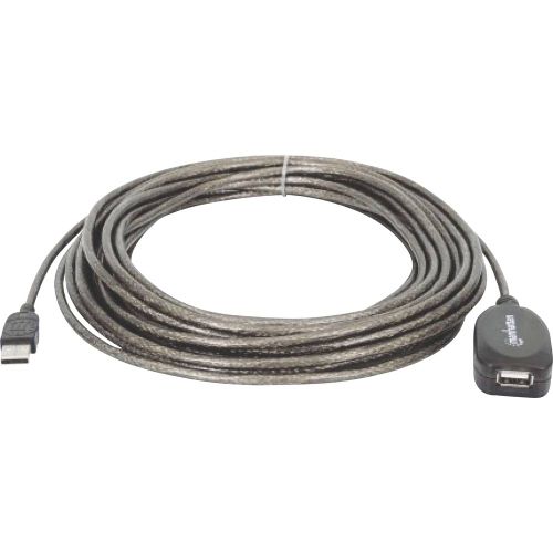 Manhattan USB kabel USB 2.0 USB-A utikač, USB-A utičnica 10.00 m crna  150248 slika 2