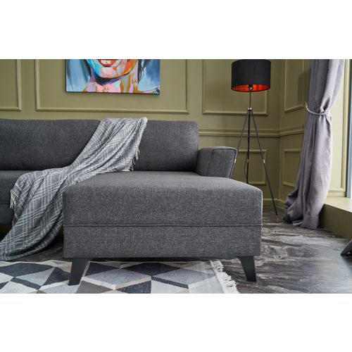 Atelier Del Sofa Kutna garnitura na razvlačenje, Antracit, Eris - Anthracite slika 4