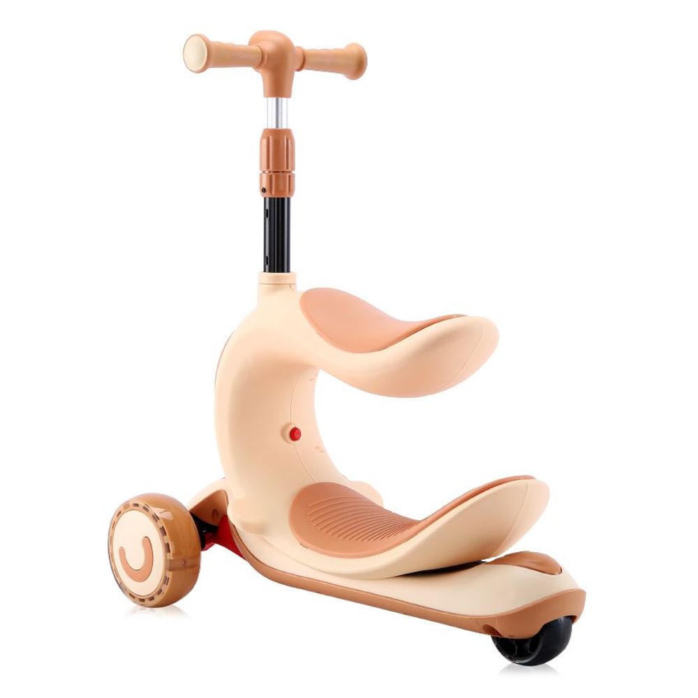Lorelli Romobil sa svjetlećim točkovima Trio 2U1, Beige slika 4