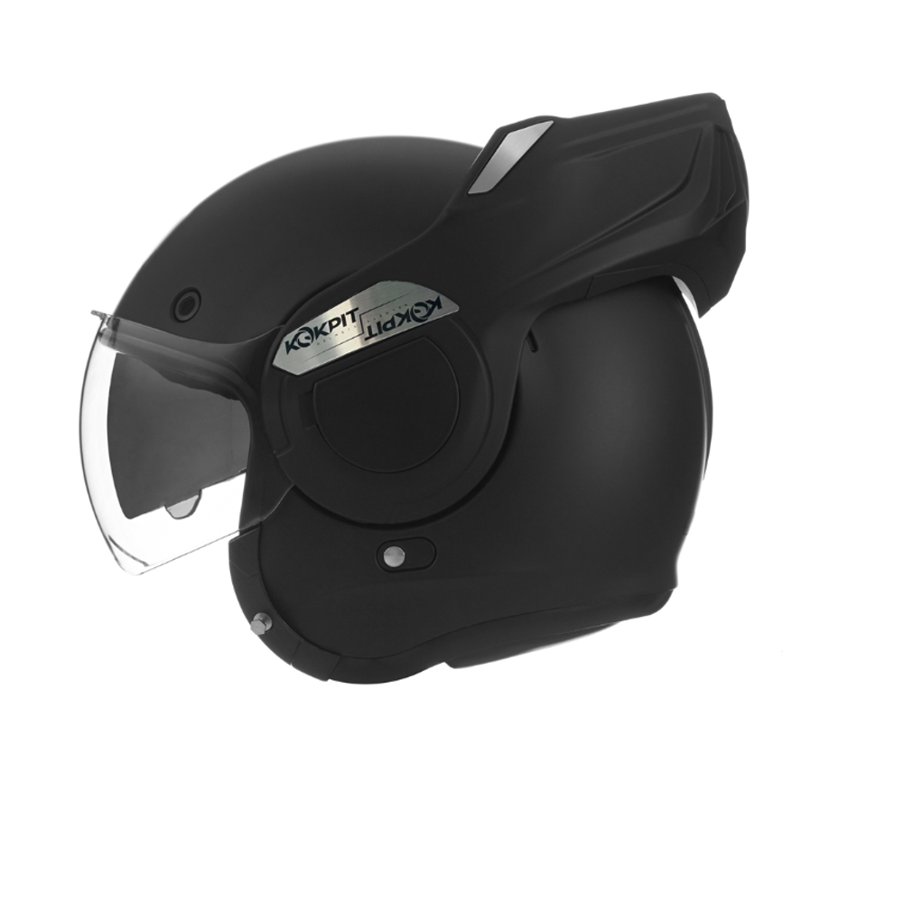 Modularna - flip up kaciga za motor L vel. NOX Premium B707 Stratos - Mat Crna slika 2