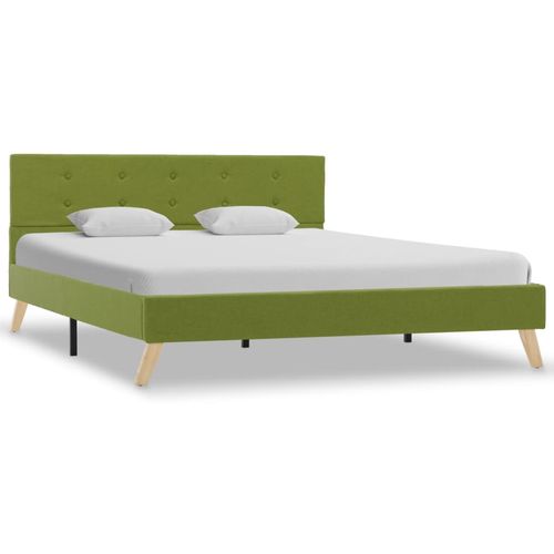 Okvir za krevet od tkanine zeleni 140 x 200 cm slika 37