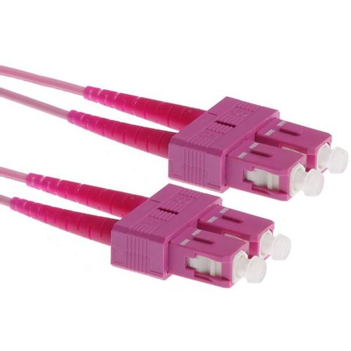 NFO Patch cord, SC UPC-SC UPC, Multimode 50 125, OM4, LSZH, 2mm, Duplex, 2m slika 1