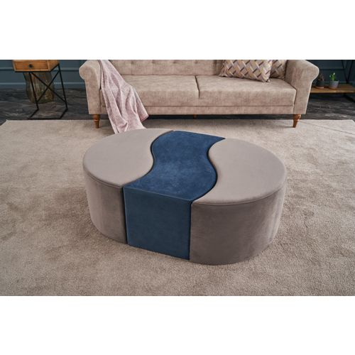 Atelier Del Sofa Tabure, Mink Plava, Alya Puf - Mink, Blue slika 1