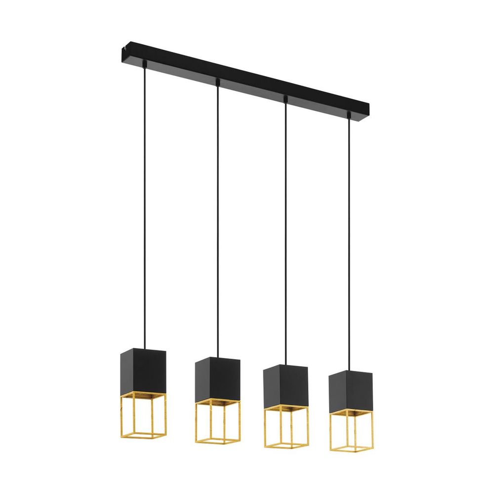 Eglo Montebaldo Visilica/4, LED, GU10, 4x5W, Crno/Zlatna slika 1